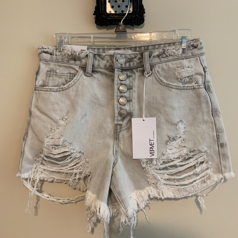 Vervet distressed jean shorts